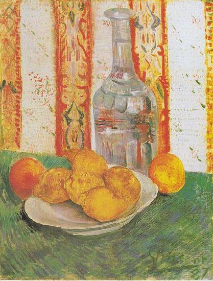 Vincent Van Gogh Still Life with Bottle and Lemons on a Plate oil painting image